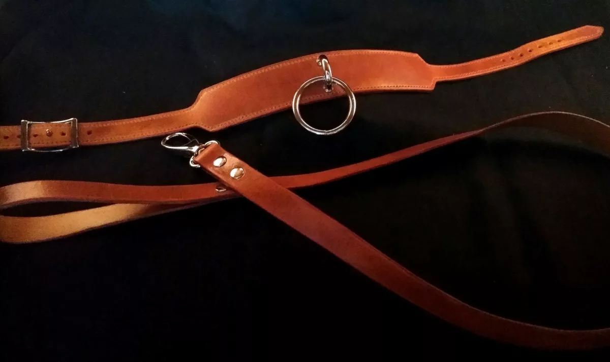 Collier "cognac" + lien