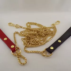 Laisse Bdsm cuir et métal