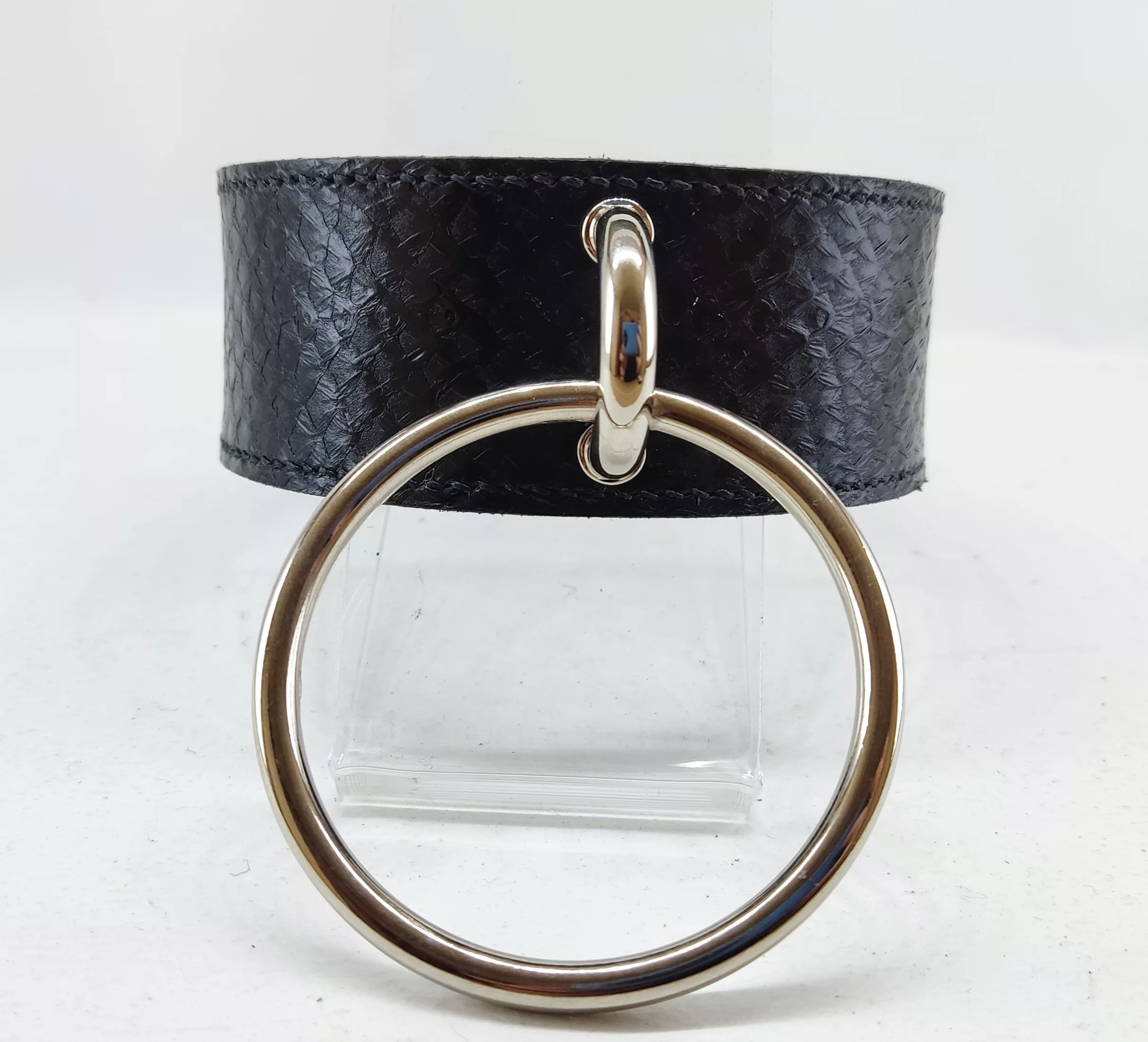 Collier Bdsm noir brillant, gamme "Thétis" – Image 3