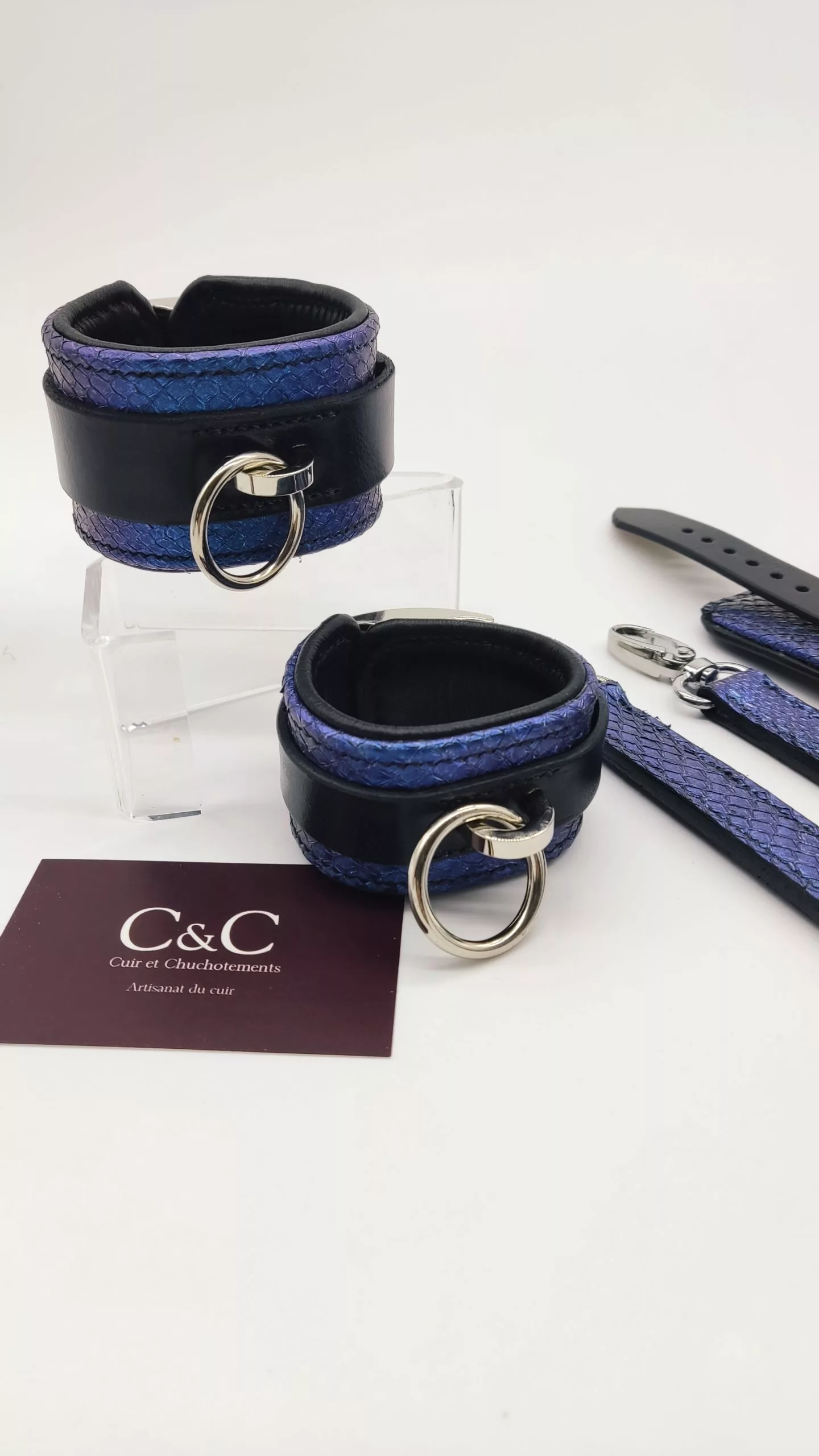 Ensemble menottes/chevilles gamme Thétys / Bdsm cuffs set – Image 2