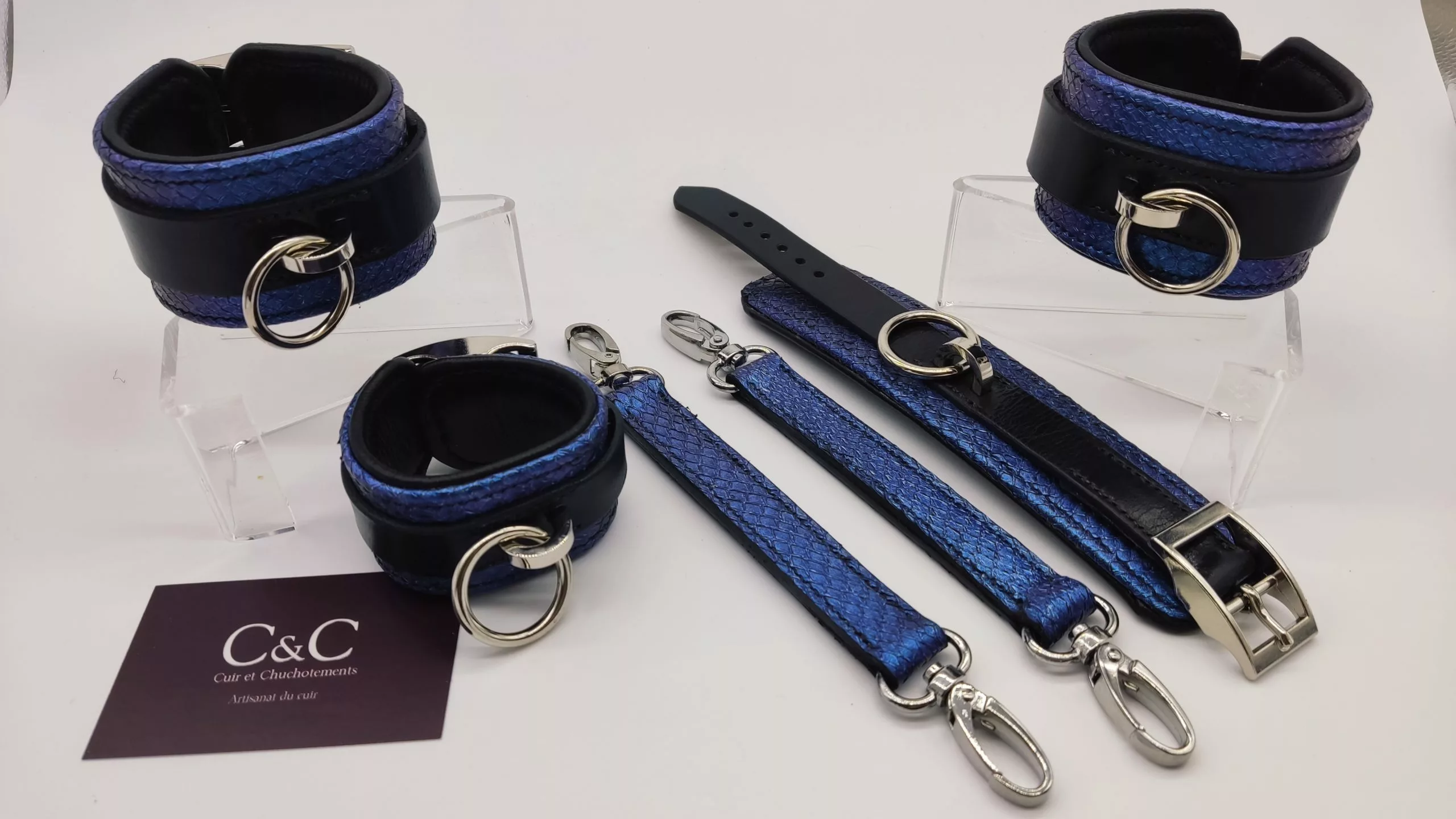 Ensemble menottes/chevilles gamme Thétys / Bdsm cuffs set – Image 3