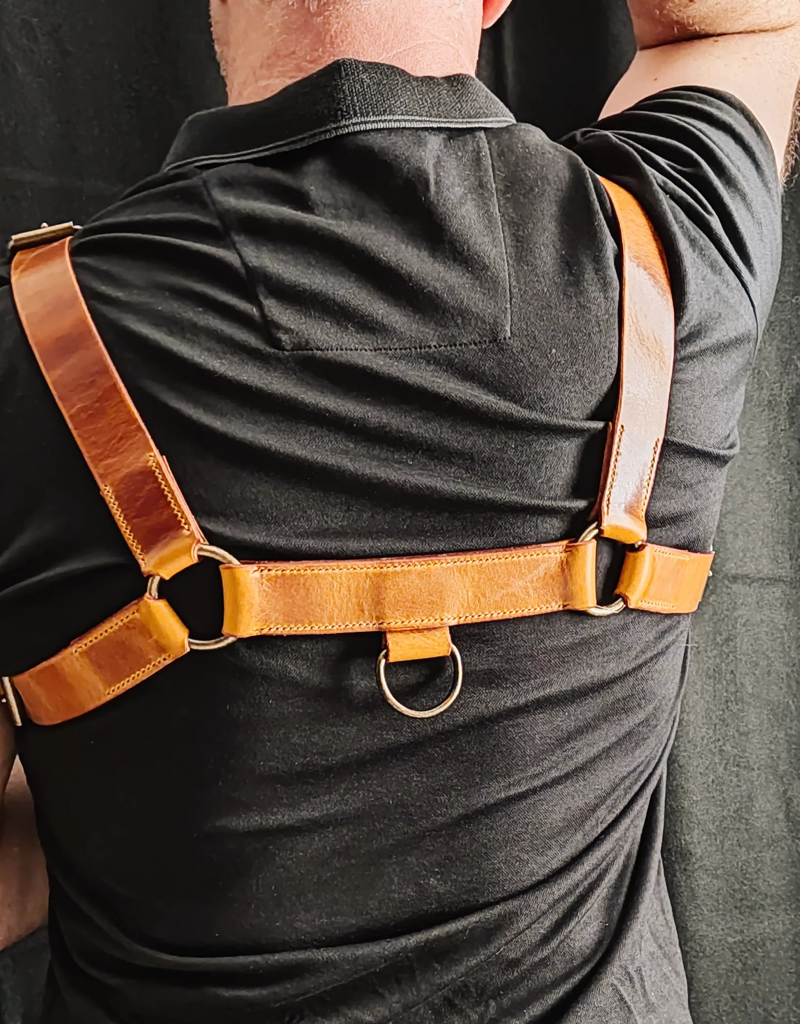 Harnais bulldog en cuir / Leather Bulldog harness – Image 3