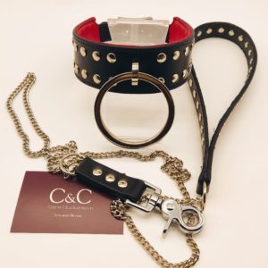 Collier "Madame Red" / Bdsm leather collar "Madame Red"
