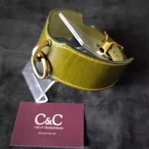 Collier "Colibri" vert olive